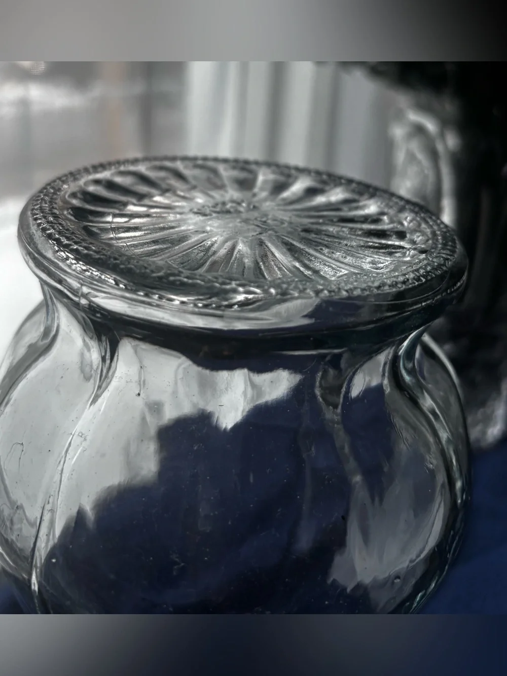 Vintage Hoosier Glass 4093-B Hexagonal Fluted Clear Vase - 10